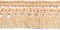 1m Fransenborte 32mm Meterware 26 Farben Quastenborte Zierborte Farbwahl, Farbe:creme