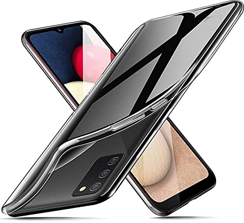 Verco Handyhülle für Samsung Galaxy A02s Case, Handy Cover für Samsung Galaxy A02s Hülle Transparent Dünn Klar Silikon, durchsichtig