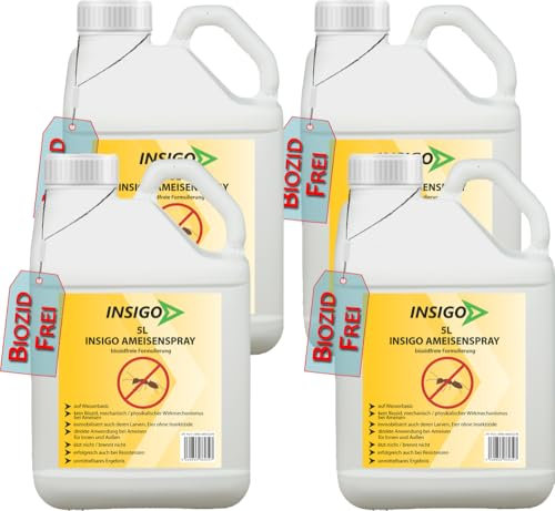 NEU Biozidfreie Ameisen Abwehr 20 L – Effektives Mittel für Ameisen im Haus oder Garten – Ant Spray – Fleckenfrei – Ameisen Spray von INSIGO