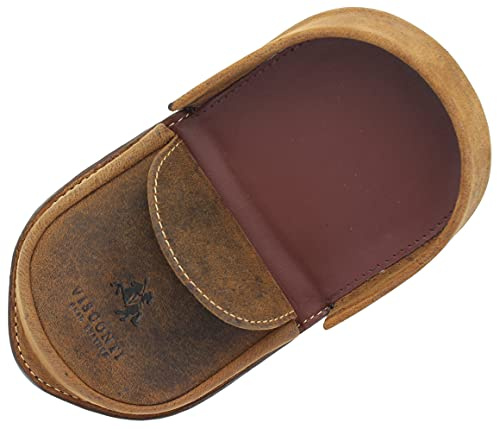 Visconti Monza Collection Vegetable Tanned Leather Tray Coin Purse TRY6 Oil Tan