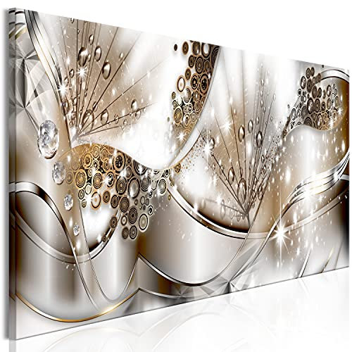 murando Acrylglasbild Abstrakt 135x45 cm 1 Teilig Wandbild auf Acryl Glasbilder Kunstdruck Moderne Acrylglas Platte Wanddekoration Geschenke Heimdekoration Glasbild Pusteblume Blumen Ornament Diamant