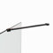 i-flair schwarze Eck-Haltestange für 6/8/10 mm Walk In Duschwände mit drehbarem 180° Gelenk - Stabilisator aus V2A Edelstahl Länge 49 cm für Glasduschen 25BM