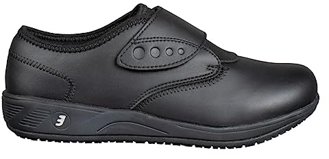SAFETY JOGGER Arbeitsschuhe Damen- Eliane - Leichter, Bequemer Sicherheitsschuh mit Klettverschluss, ideal für Pflege, Küche oder Innenbereich, rutschfest, Sicherheitsclog, Schwarz EU 40
