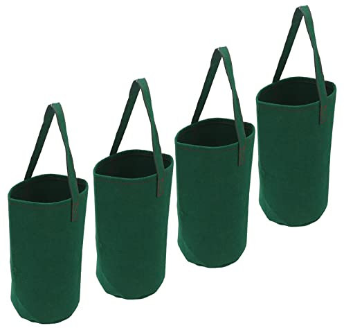 Mumusuki Hanging Grow Bags, Fabric Pots Upside Down Tomato Strawberry Planter with Breathable Holes for Garden Vegetable Flower Plant