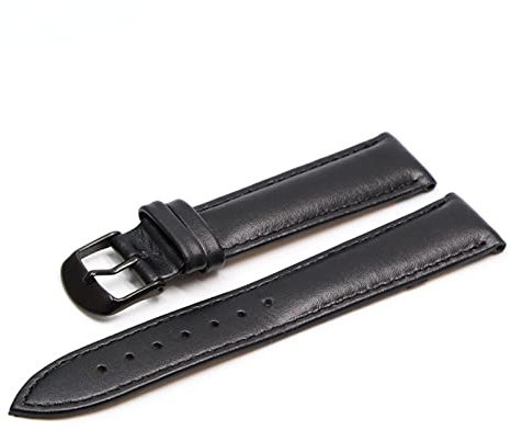 DAYHOM Braunes Lederarmband mit Roségold -Verschluss Armband 18mm 20mm Uhrenband 22mm Uhrengurt for Fit for Dw Sehen Sie Fitt for Daniel Fit for die Wellington Band an(Black BK,24mm)