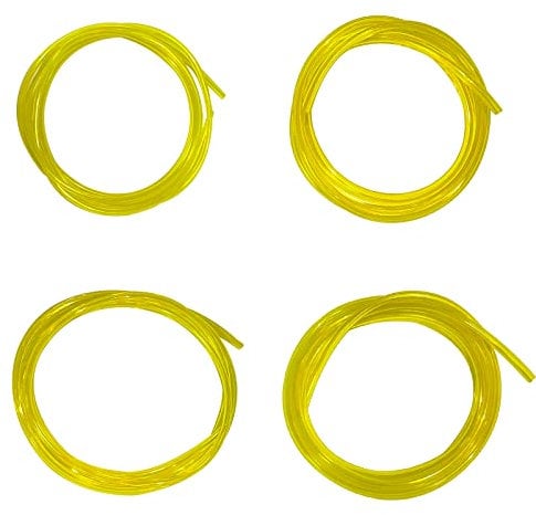 Tubo di benzina di alta qualità, 4 misure, lungo 5 piedi per Poulan, Craftman, motosega, tagliabordi e soffiatore (giallo)