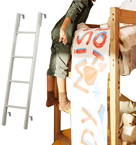 Hochbett Leiter Hochbelastbare Wohnmobil-Etagenleiter mit Haken, Universelle Etagenbettleiter Verstellbar, Metalltrittleiter für Wohnheimwohnungsdachboden, 45/50/55/59 (Size : 140cm/55)