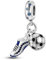 BEEUVIP Damen Fußballschuh und Football Dangle Charm Anhänger für Armband 925 Sterling Silber Geburtsstein Charms Beads passend für Armband