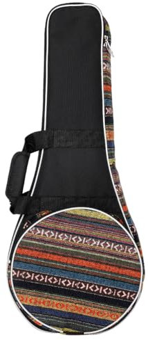 Mikinona Sac à dos pour mandoline - Sac à dos rigide pour ukulélé - Support mural classique folk - Sac de transport souple pour mandoline - Sac de voyage de style national