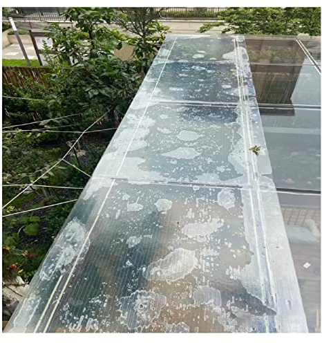 Clear Acrylic Plastic Sheet Polycarbonate Greenhouse Cover 1.5mm - Canopy Awning Covering - Strong Impact And Shatterproof - Easy To Bend & Cut - Apply To Greenhouse Plants Windproof Frost Proof(1.5x1