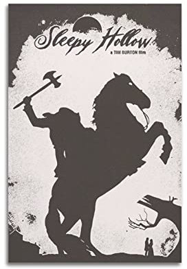Sleepy Hollow Tim Burton Poster, dekoratives Gemälde, Leinwand-Wandposter und Kunstdruck, modernes Familienschlafzimmer-Dekor-Poster, 40 x 60 cm