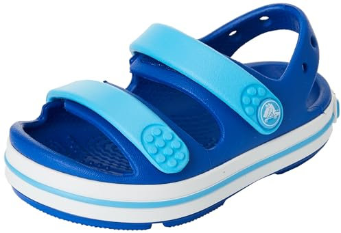 Crocs Unisexe Enfant Crocband Cruiser Sandal T Sandales, Blue Bolt/Venetian Blue, 22/23 EU