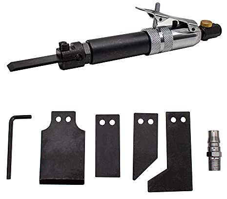 LeTkingok BM-100C Mini Luftmesser Schaufel Meißel, 3500RPM Pneumatischer Luftschaber Set Industrielles Schweißen Entgraten Rostentfernungswerkzeug