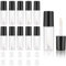 Molain Leere Tuben Lip Gloss Tubes, 10 Stück Nachfüllbare Tuben Klare Kosmetik Behälter, Lipgloss Tube für Lipgloss Kosmetik Make-up(schwarz)
