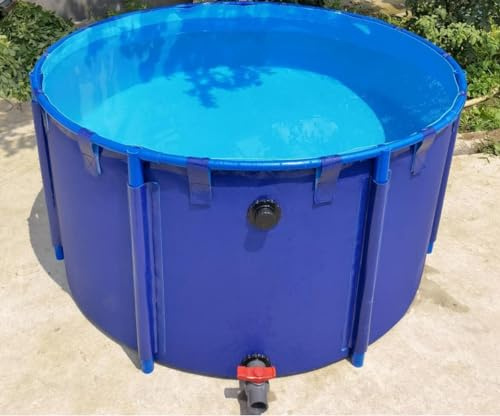 AMGBYMGB Bassin à poissons hors sol, étang à poissons en toile, piscine pour carpes koï, cadre de ceinture
