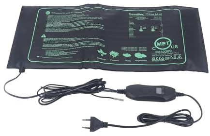 Termostato per Tappetino Termico per Piantine Termostato per Temperatura Avvio Piantine con Controller Regolabile per Tappetini Riscaldanti Caldi (Spina europea 220 V)
