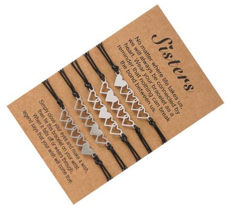 DEARMAMY 5St Schwestern Karte friendship bracelet weihnachtspräsente verstellbare Armbänder passende Armbänder für Freundschaftsarmbänder Armband für Edelstahlarmbänder