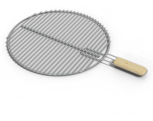 HAGO Edelstahl Grillrost | Rund Ø54,5cm | Ersatzrost | Grillgitter | Grillgitter | universal | mit Griffen | Edelstahl | massiv | Gasgrill | Kohlegrill