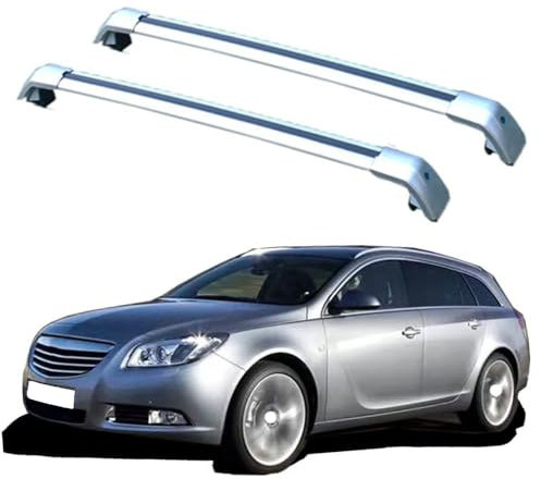 YRCTHEK für Opel Insignia 5-dr 2008-2014 2 Stück Aluminium Dachträger Relingträger Dachgepäckträger- Alu Relingträger,B