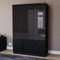 Vida Designs Glinton High Gloss 3 Door 2 Drawer Wardrobe Bedroom Storage Organiser with Hanging Rail Modern Furniture 100% FSC Certified (Black, 3 Door 2 Drawer)