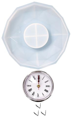 GRADENEVE Silikonform in Uhrform Für Diy Bastelformen Aus Silikon Zur Herstellung Von Uhrenplatten Epoxidharzformen Für Heimwerker