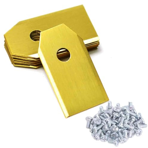 Lame Robot Tondeuse, 30 Pcs Lame Tondeuse avec Vis, Lames de Rechange pour avec Revêtement en Titane Compatible pour Gardena, Husqvarna, Yardforce, etc