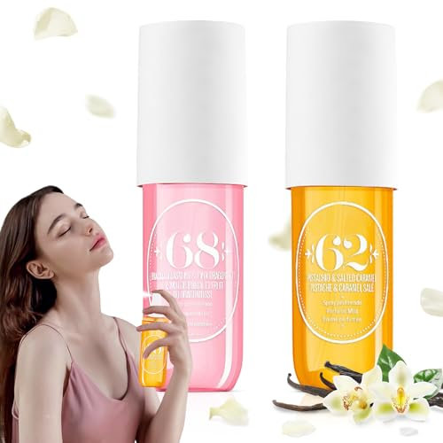 2 Stück Parfüm Bodyspray Damen,90 ml Parfümnebel für Haar und Körper,Body Spray Frauen,Parfum Damen Set, Fruchtiges Body Mist, Verschiedene Düfte,Parfüm für unterwegs,Geschenk für Damen (B)