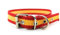 Collar para Perro con Diseño Bandera España, Nylon, 45 cm x 2,5 cm, Rojo y Amarillo