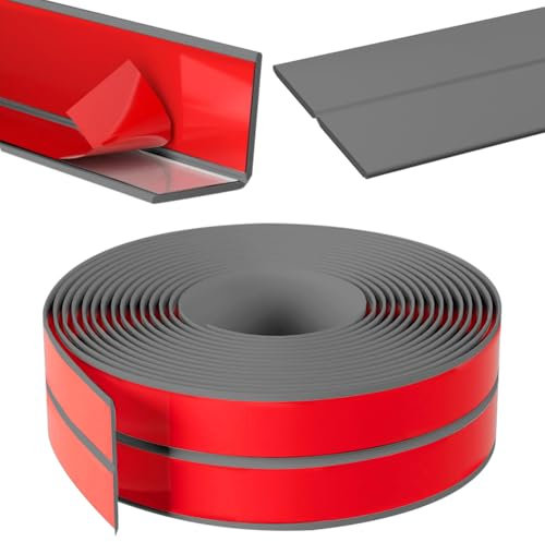 Weichsockelleiste Selbstklebend – Wasserdichte Sockelleiste küche & Wände | Flexible Abschlussleiste für Heimwerker und Renovierungen(Grau, 4M 20mm×20mm)