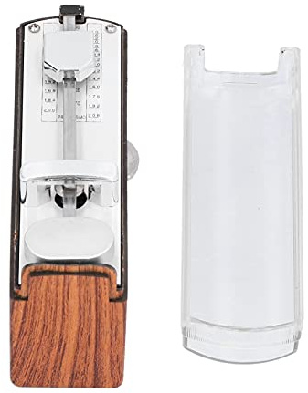 Mtlavish Mechanisches Metronom Universell Tragbar Traditionell Für Klavier Ukulele Gitarre Geige Burgenholz (Holzfarbe)
