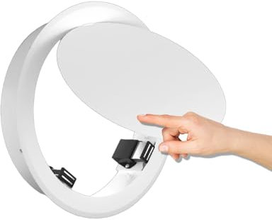 ENHEN Revisionsklappe Trockenbau Runde Magnetische Inspektionsklappe, Weiß, Revisionsklappe mit Druckknopföffnung für Wand und Decke, Runde Dachbodenöffnungsabdeckung(120mm/5)