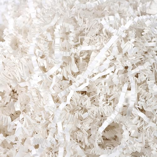 450 g de papier déchiqueté froissé pour paniers et boîtes cadeaux, rembourrage décoratif en raphia pour Pâques, anniversaires, Noël et mariages