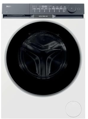 Haier X 9 Slim HW90-B14387TU1-S- Lavadora Carga frontal 9KG, Clase A-25%, Función Vapor, Motor Direct Motion, Display Digital, 1400 RPM, Libre instalación, 14 Programas, Blanco