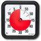 Time Timer Original Large 30x30 cm; 60-minuten visueller Timer - Countdown-Uhr für Klassenzimmer oder Besprechungen für Kinder und Erwachsene (schwarz)