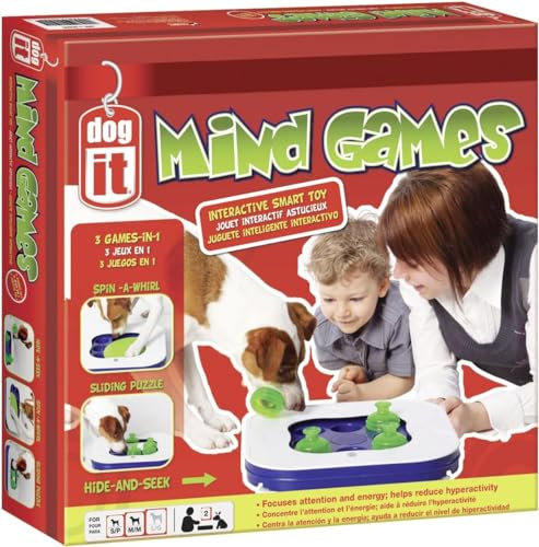 Dogit 3-in-1 Mind Games Interactive Smart Toy for Dogs, Blue