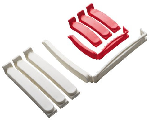 Pedrini Gadget Mollette Chiudi Sacchetti, Bianco/Rosso, 8 unità