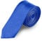 Taffstyle® Farbige schmale dünne Fashion Mode slim Krawatte Satin Business Trend Schlips Binder - Blau
