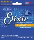 ELIXIR Super Light .009 - .042 Cuerdas eléctricas con revestimiento NANOWEB 12002