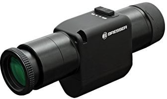 Bresser High-End Monokular 16x30 mit optischen Bildstabilisator für verwacklungsfreie Beobachtungen mit voller Mehrschichtvergütung und spritzwassergeschützt, inkusive Trageriemen und Gürteltasche