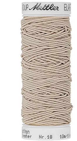 Amann Elastic Nähgarn, 10 Meter Länge, #0779 Beige