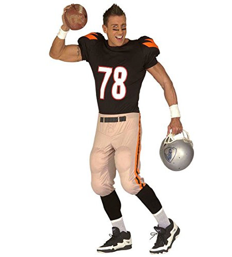 American Football Kostüm Quarterback Player Herrenkostüm XL 54 Footballer Trikot Fasching Footballspieler Faschingskostüm Herren Sport Anzug USA Karnevalskostüm Sportler Amerika Mottoparty Verkleidung Karneval Kostüme Männer