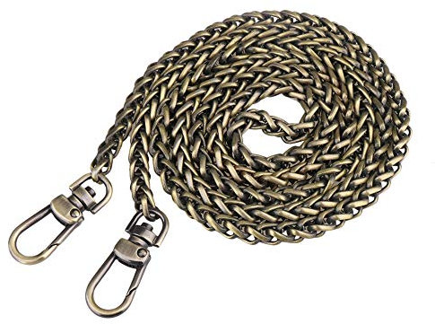 Mxfans Handtaschenkette, Eisen, Antik-Messing-Optik, 120 cm