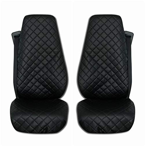 TEXMAR LTD LKW Sitzbezüge für FH4 FH12 FH16 ECO-Leder schwarz 2 Stück