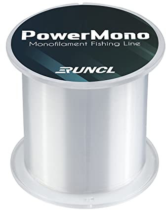 RUNCL PowerMono Fishing Line, Monofilament Fishing Line - Ultimate Strength, Shock Absorber, Suspend in Water, Knot Friendly - Mono Fishing Line (Clear, 6LB(2.7kgs), 300yds)