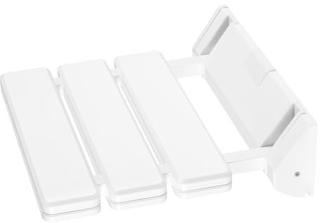 Duschklappsitz für Wandmontage bis 130kg Tragkraft Duschsitz Duschstuh Klappbar Duschhocker für Senioren rutschfeste Klappsitz Dusche Badestuhl 32 x 34cm