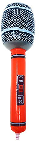 WS Accessories Inflatable Microphone 35cm [Red, Pack of 1]