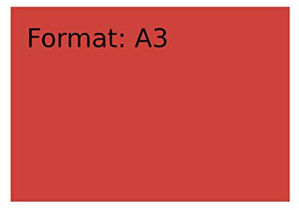 50 Blatt farbiges Druckerpapier / 80g Kopierpapier / Format: A3 / Farbe: rot