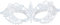 Jamron Damen Elegant Weiß Spitzen Augenmaske für Masquerade Halloween Party Abschlussball Karneval Kostüm Maske SN07830 Spitze