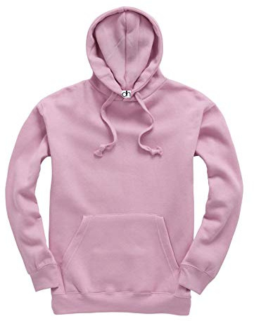 D&H CLOTHING UK Premium Adult Unisex Premium XS-6XL Pullover Heavy Blended Hooded Fleece Jumper Work Wear Sweatshirt Hoodies Top Plain BNW Unisex Baby Pink