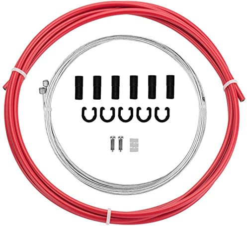 Chooee Universal Bicycle Shifter Cable Housing Set for Shimano Sram Derailleur Red